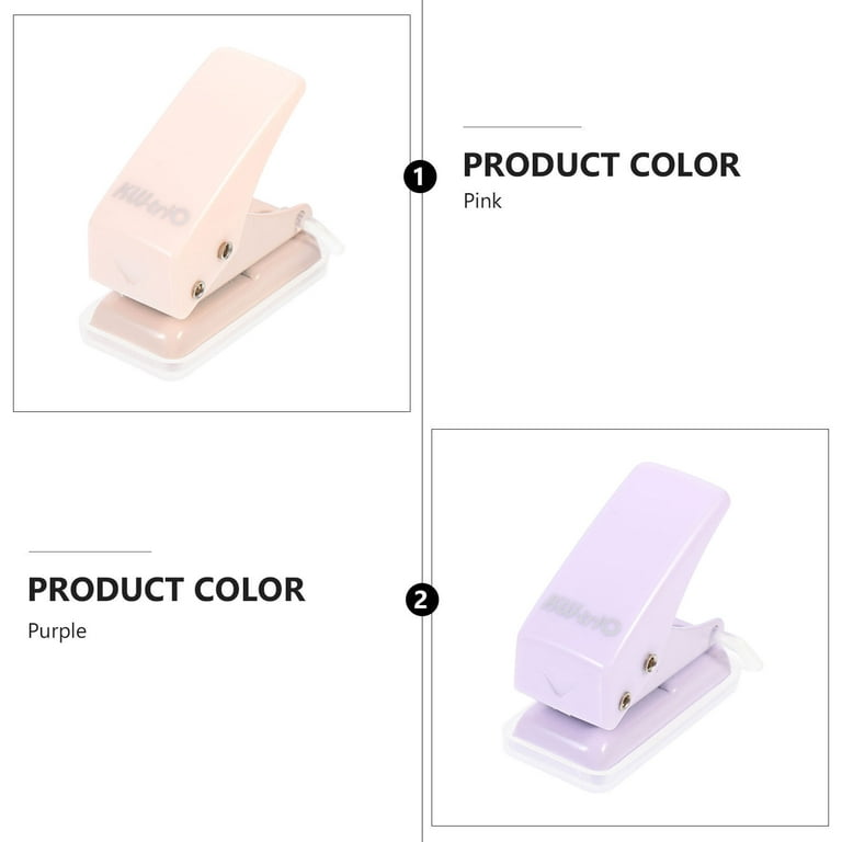 2pcs Small Hole Punch Portable Hole Puncher Home Office Planner Paper Hole Puncher, Size: 5x2.5x3CM
