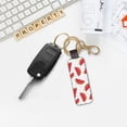thumbnail image 5 of Wukai Watermelon Print Leather Car Keychain, Universal Key Fob Keychain, Leather Key Chain Holder for Men and Women,360 Degree Rotatable, 5 of 5