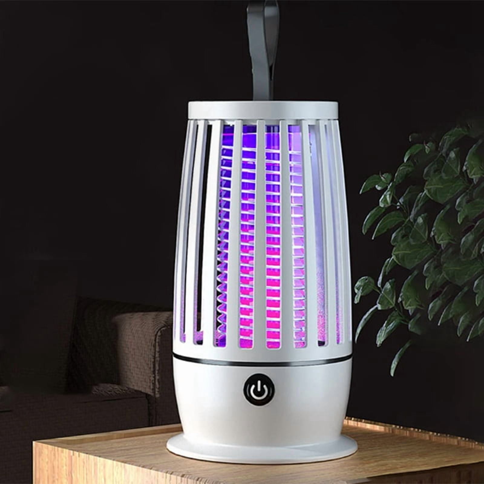2X Electric Fly Catcher USB Rechargeable Electric Mosquito Swatter Electric Fly Trap with Night Light,A
