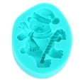 thumbnail image 1 of Molde de silicona para decoración de tartas y chocolates con forma de oso polar navideño, 1 of 8