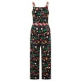 thumbnail image 3 of Sleeveless Christmas Jumpsuit for Women Cute Santa Overalls Xmas Holiday Romper One Piece Outfits, 3 of 6