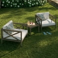 thumbnail image 5 of Northlake 3-Piece Patio Teak Wood Furniture Set with Armchair and Side Table, 5 of 7