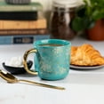 thumbnail image 2 of Thyme & Table 16 fl oz Teal Succulent Ceramic Coffee Mug, 2 of 4