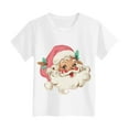 thumbnail image 4 of Staki Girls Christmas Short Sleeve T Shirts Kids Summer Tops Crewneck Tees Toddler Christmas Shirts Girl(White,13-14 Years), 4 of 6