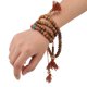 thumbnail image 1 of 108 Pulsera Budista de HUSO de Yak Con Cuentas Hechas A Mano Para Rezar Buena Suerte O Amuleto, 1 of 7
