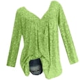 thumbnail image 1 of CEHVOM Blouse à Manches Longues Col en V Imprimée pour Femmes Grande Taille, Liquidation, 1 of 8