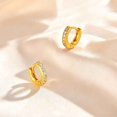 thumbnail image 6 of VNOX 18K Gold Plated Cubic Zirconia Huggie Cuff Earrings for Women, 6 of 7