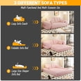 thumbnail image 5 of Jopath 3-In-1 Teddy Fabric Foam-Filled Sleeper Sofa Bed Human Dog Bed, Lazy Sofa Couch, 78.7" Multi-Functional Foldable Sofa Bed For Living Room,Guest Bed,Playroom, 5 of 7