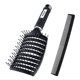 thumbnail image 2 of Peine de madera de dientes anchos para desenredar el cabello rizado con acabado antiestático y masajeador del cuero cabelludo., 2 of 4