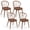Walnut, variant on Costway Wooden Dining Chair Set of 2 with High Spindle Back Rubber Wood Legs Wide Seat Black