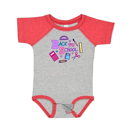 

Inktastic Back to School with School Supplies Gift Baby Girl Bodysuit