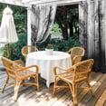 thumbnail image 2 of 2 Panels Outdoor Curtains for Patio Waterproof 54"x95" Grey Forest Weatherproof Privacy Outsides Curtains, Vintage Foggy Woods Tree Grommet Thermal Drapes for Cabana Porch Pergola, 2 of 8
