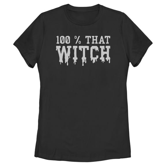 Women's Lost Gods Halloween 100% That Witch  Graphic Tee Black X Large