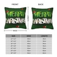 thumbnail image 2 of Yiaed Merry Christmas Print Pillow Covers Super Soft Decorative Square Throw Pillow Covers Case Cushion Covers for Sofa Couch Bedroom Car Decor（No pillow core）-12"x12", 2 of 7