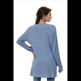 thumbnail image 3 of Cárdigan de Punto de Larga, Color Azul, Talla XL, 3 of 10
