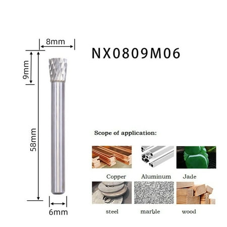 

BCLONG 1PC Rotary Burr Cutter Rotary File Milling Cutter Engraving Drill Bit N type