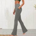 thumbnail image 2 of Women Flare Leggings Tummy Control High Waisted Wide Leg Yoga Pants Bootcut Workout Leggings Skinny Yoga Pants, 2 of 6