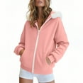 thumbnail image 2 of Wlynlyn Jackets for Women Fleece Lined Zip up Hoodies Fall Winter Long Sleeve Sweatshirts Jackets with Pockets, 2 of 10