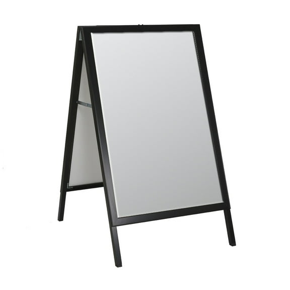 Large Black Slide In A-Frame Double-Sided Indoor/Outdoor Sidewalk Stand 24"W X 36"H