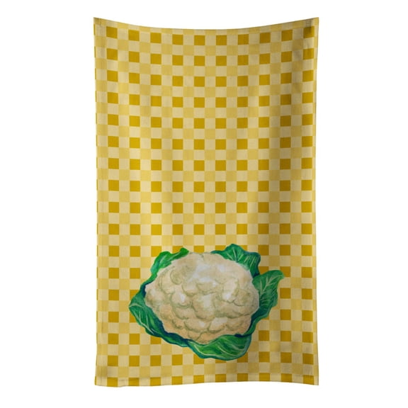 Carolines Treasures BB7190KTWL Cauliflower on Basketweave Kitchen Towel 15 X 28" multicolor