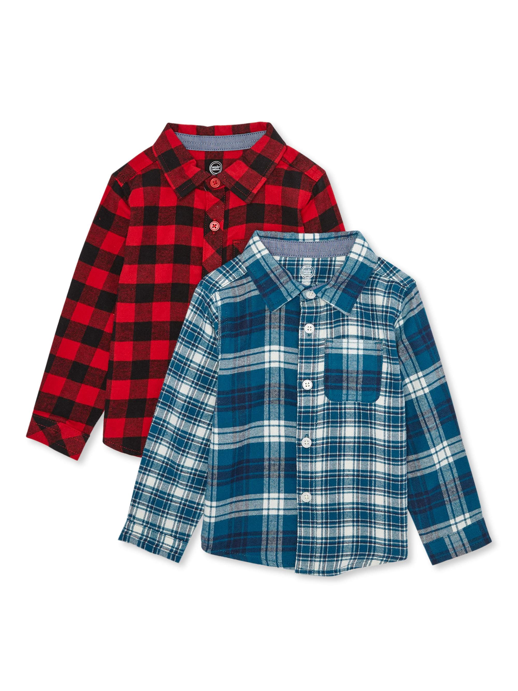 baby boy red flannel shirt