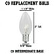 thumbnail image 5 of Juego de guirnaldas navideñas Novelty Lights C9 transparentes 7 W 25 m, 5 of 6
