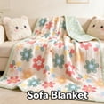 thumbnail image 5 of Oaskys Cartoon Flower Pattern Thin Quilt – Breathable Lightweight quilt with Cute Floral Design, Double-sided blanket for Girls, Toddlers & Teen, 5 of 6