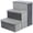 Gray, variant on TRIXIE 3-Step Foldable Velour Pet Stairs with Storage, Beige
