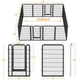thumbnail image 4 of Yaheetech 40" Tall 16-Panel Foldable Metal Dog Playpen with Door, for Outdoor Indoor, Black, 4 of 5