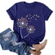 thumbnail image 5 of Puntoco Mujeres Casual Carta Impresión Mangas Cortas O-Cuello Camiseta Suelta Blusa tops Puntoco Puntoco-3451, 5 of 6