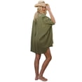 thumbnail image 5 of Womens Loose Bathing Suit Cover Ups, Beach Swimwear Button Down Shirt Dress Green L, 5 of 9