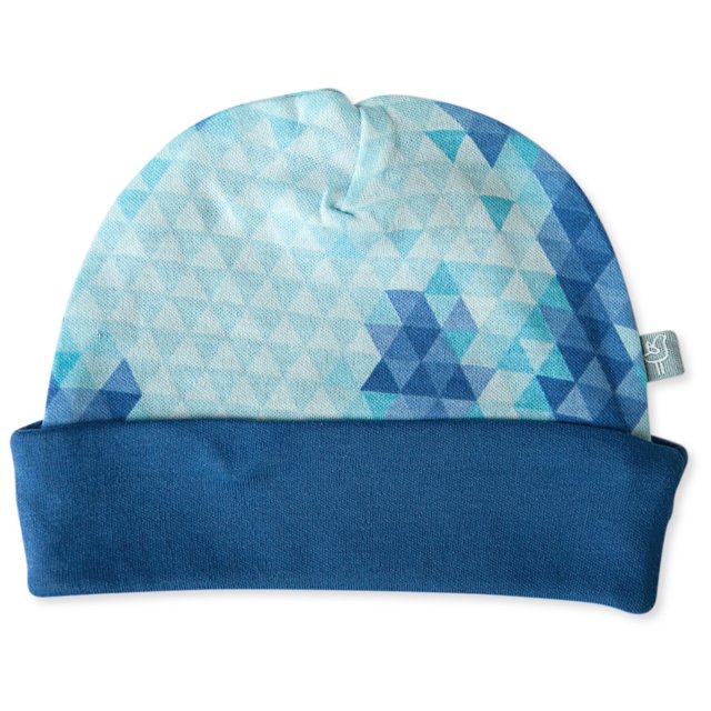 Gorro reversible de algodón orgánico con ancla para bebé Finn + Emma