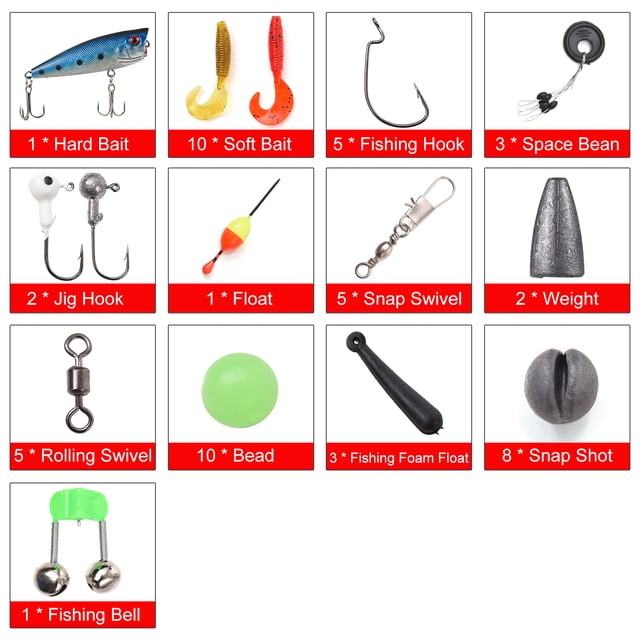 Combo de niños Spincast de Caña de Pesca y Combo Combo Completo de 1.2m/1.5m Pole de la Caña Telescópica Con Bolsas de Transporte de Carrete y Ganchos de Spincast.