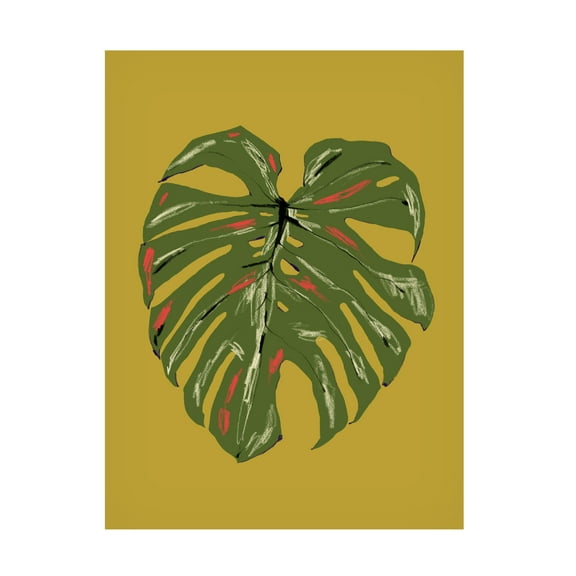 Trademark Fine Art Francesco Gulina Monstera Leaf Green Canvas Wall Art