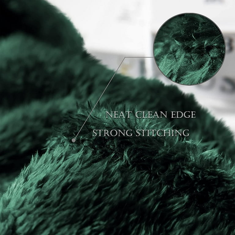 Forest green faux fur throw new arrivals