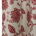 thumbnail image 2 of DriftAway Freda Jacobean Floral Linen Blend Blackout Thermal Insulated Energy Saving Privacy Window Curtain Valance Rod Pocket 2 Layers Single 52 Inch by 18 Inch plus 2 Inch Header Red Beige, 2 of 6