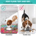 thumbnail image 3 of Boho Retro Floral Pet Feeding Mat-Colorful Floral Absorbent Pet Placemat for Food and Water Bowl, with Waterproof Rubber Backing, Quick Dry Water Dispenser Mat for Dog and Cat (16"x24"), 3 of 4