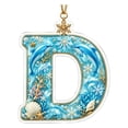 thumbnail image 2 of AZXY Christmas Ocean Themed Letter Acrylic Hanging Ornament, Seaside Snowflake Alphabet Pendant, Home Christmas Decorations, Personalized Holiday Keepsake for Xmas Tree Wreath Window, D, 2 of 7