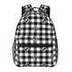 thumbnail image 1 of Fotbe Black Tartan Plaid Mochila Casual con Estampado para Escuela, Viajes y Actividades al Aire Libre - Duradera, Ligera y Cómoda, 1 of 5