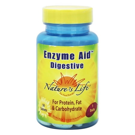 Nature's Life - Aide Enzyme Digesive - 50 comprimés
