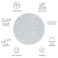 thumbnail image 6 of SAFAVIEH Courtyard Otis Spotted Indoor/Outdoor Area Rug, Ivory/Blue, 6'7" x 6'7" Round, 6 of 10