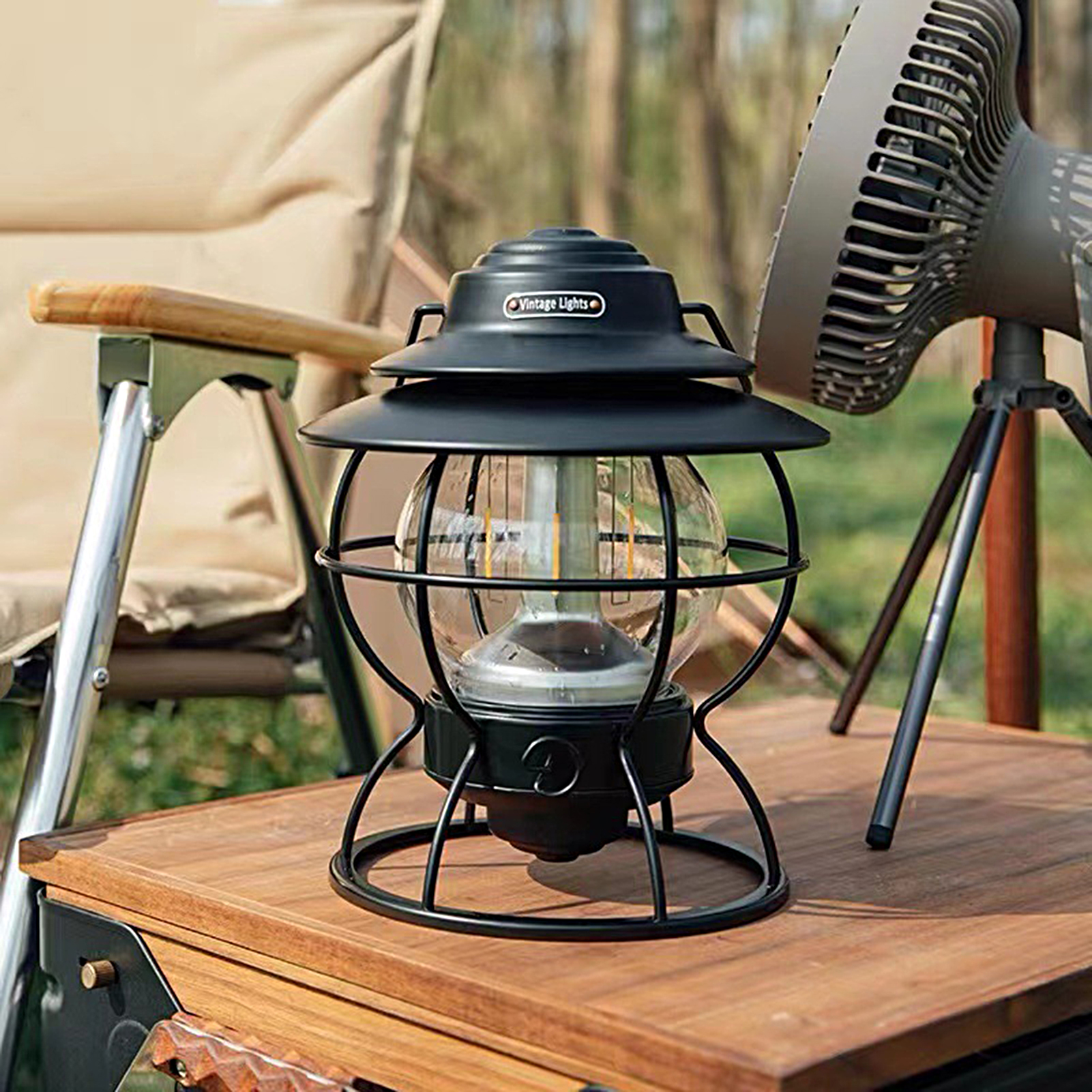 Lit up our campsite with my late grandfather's old barn lantern