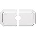 thumbnail image 3 of Ekena Millwork CMP32X16ED2-04000 4 in. ID x 11 in. Rectangle Emerald Architectural Grade PVC Contemporary Ceiling Medallion - 2 Piece, 3 of 3