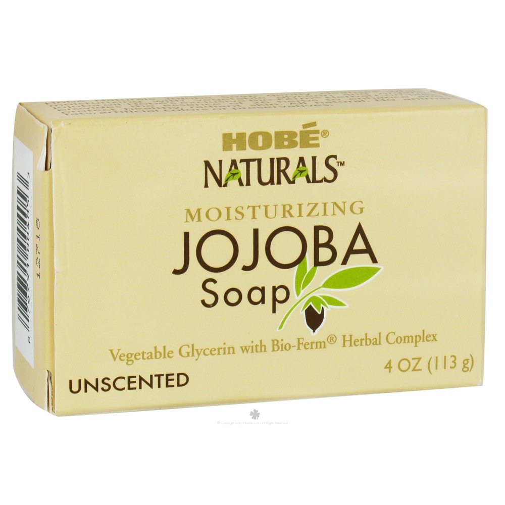 Hobe Naturals Jojoba Bar Soap, Unscented, 4 Ounce
