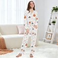 thumbnail image 6 of FORMRS Womens Pajama Set Long Sleeve Top and Pants with Pockets Soft Comfy Lounge Sleepwear, Sizes S-2XL, Ghost Design, 6 of 7