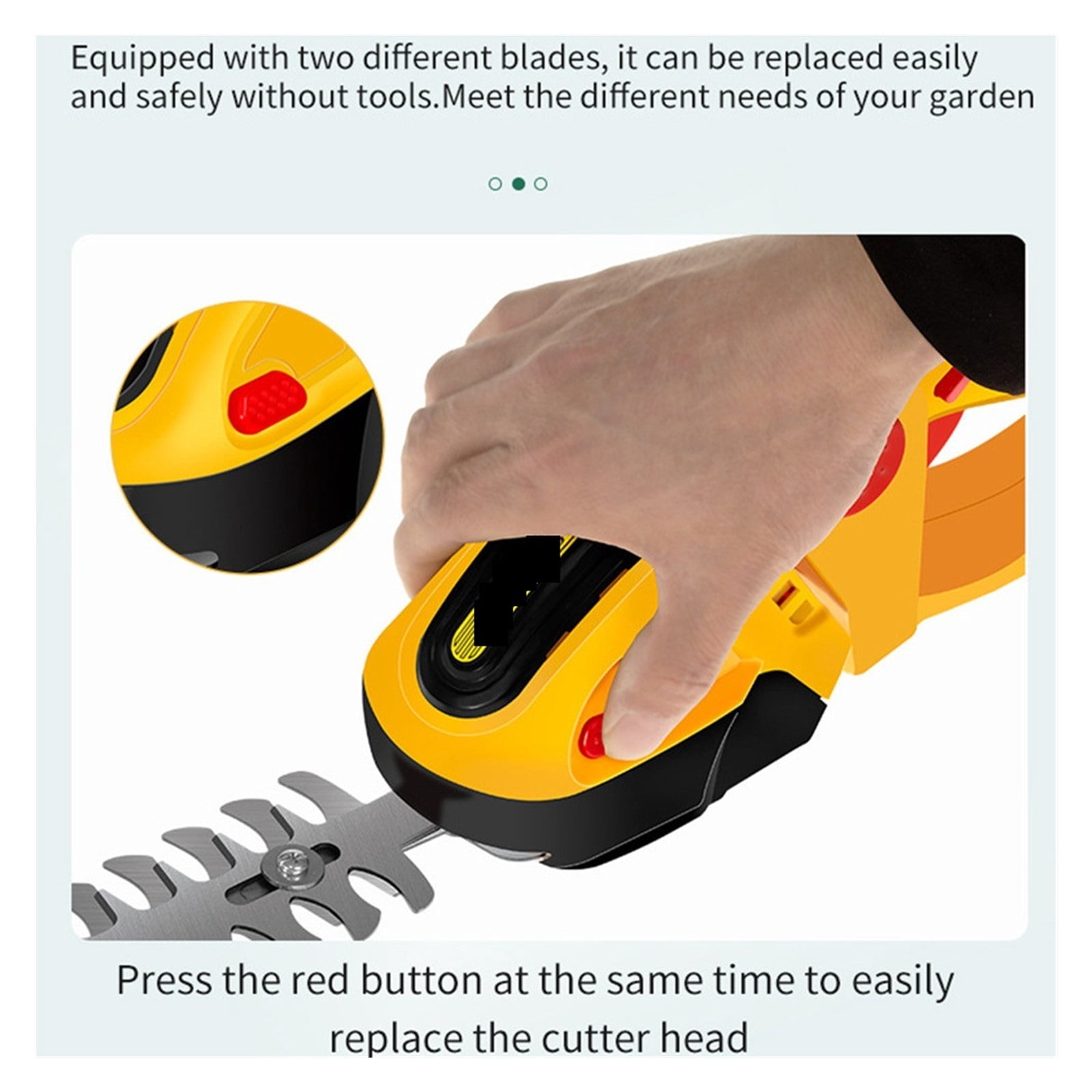 2 In 1 24V Cordless Electric Hedge Trimmer 20000RPM Rechargeable Handheld Household Shrub Weeding Pruning Mower Garden Tools ,2 IN 1 Trimmer & Edger