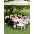thumbnail image 3 of Outdoor Tablecloth with Umbrella Hole and Zipper, Black Christmas Rectangle Table Cloth 60x102 Inch Waterproof Tablecloth, Snowman Xmas Balls Pine Needle Tree Picnic Table Cover for Patio Camping, 3 of 7