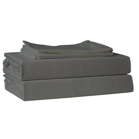 - Just Linen 210 Thread Count 100% Cotton Percale, Charcoal, King Bedding Sheet Set with Deep Pocketed Fitted Sheets