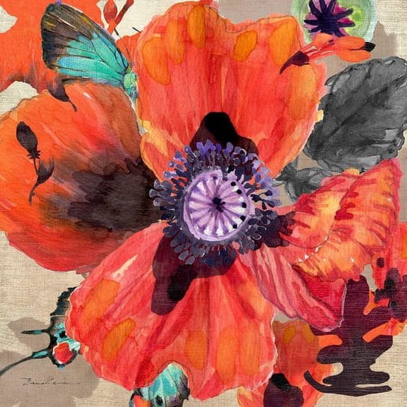 "Poppy" Painting Print on Wrapped Canvas