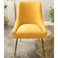 thumbnail image 2 of US Pride Furniture Luxury Velvet Chair Soft Upholstery Comfortable Seating for Dining Room Kitchen or Office, Mustard Yellow, 2 of 5